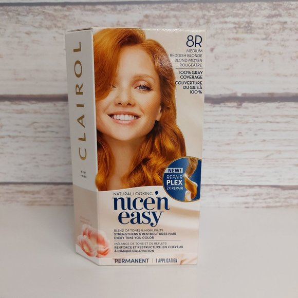Clairol Nice & Easy Permanent Hair Color 8R Medium Reddish Blonde - Picture 1 of 6